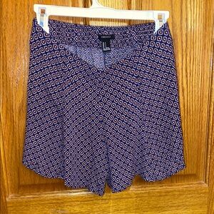 Forever 21 Navy and White Diamond Print Shorts